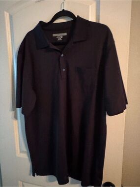 Greg Norman Collection Black Polo with Chest Pocket
